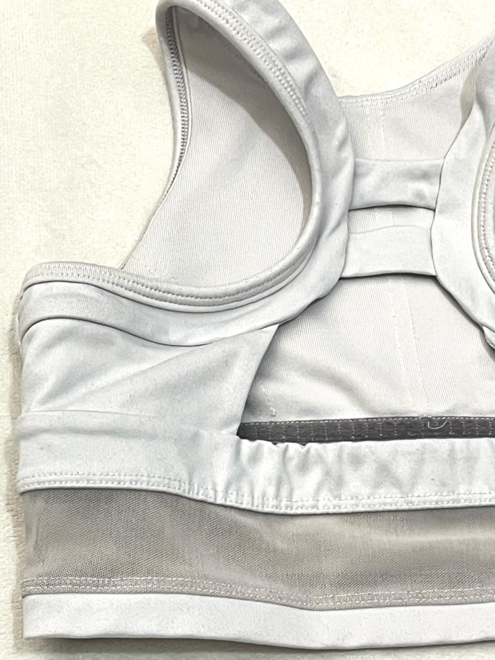Jo+Jax Youth White High-Neck Premium Dance + Activewear Performance Sports Bra - Picture 12 of 16
